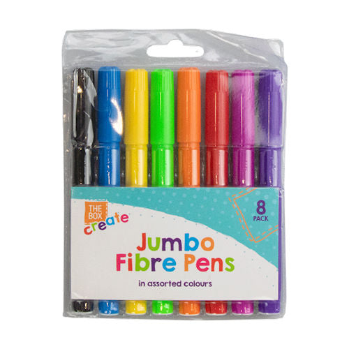 Jumbo Fibre Pens - 8 Pack