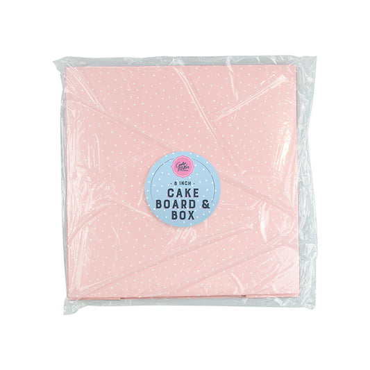 Cake Box & Board Set Pink