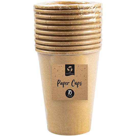 Biodegradable Paper Cups 10 Pack