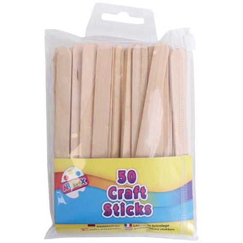 Plain Craft Sticks - 50 Pack