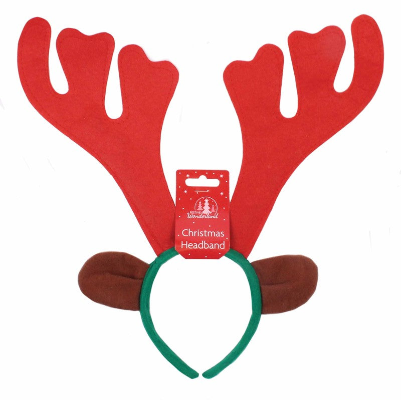 Christmas Value Reindeer Antlers Headband - Festive Holiday Party Costume