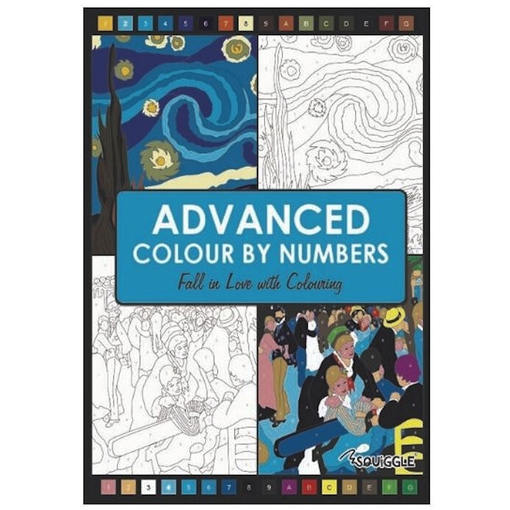 A4 Advanced Colour By Numbers Book - Intricate Patterns High Quality Paper Relaxing Art Therapy