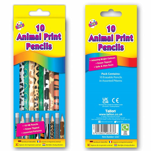 Animal Print HB Pencils - 10 Pack