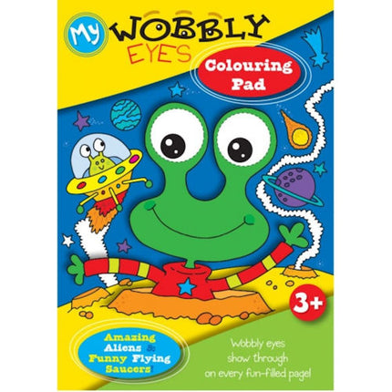 A4 Alien Wobbly Eyes Colouring Pad