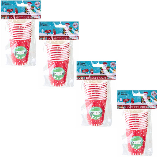 Christmas Fun Design 9oz Paper Cups - 40 Pack