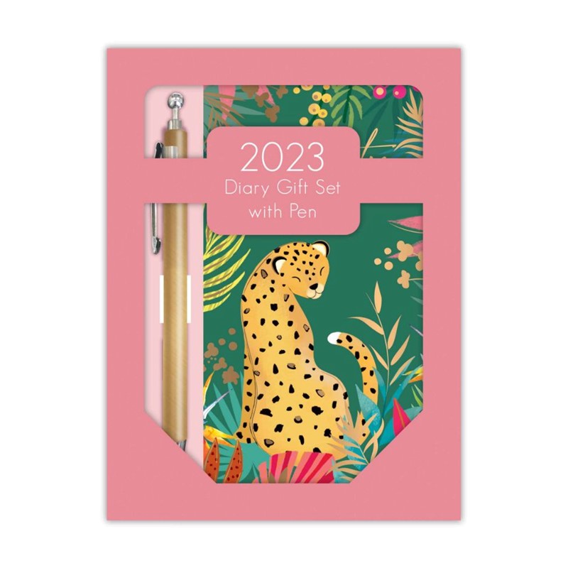 2023 Safari Slim Diary Gift Set Week To View - Assorted