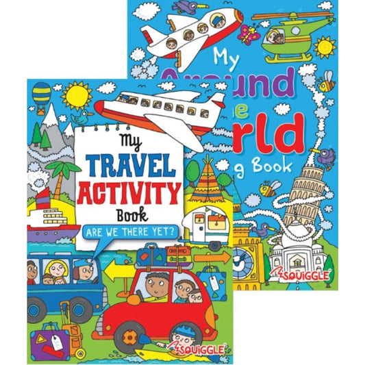 A4 Around The World Travel Colouring & Activity Book - Assorted
