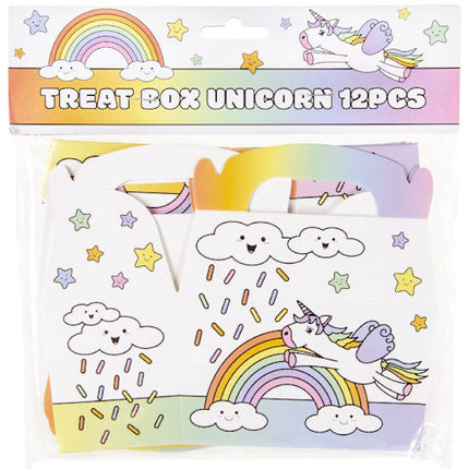 Unicorn Small Treat Boxes - 12 Pack