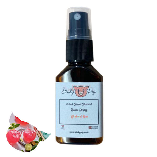 Stinky Pig Highly Scented Small Room Spray - 30ml Rhubarb Gin
