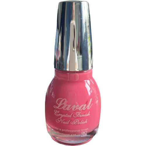 Laval Cosmetics Crystal Finish Nail Polish - Pink Illusion Glossy Finish Chip-Resistant Formula Quick-Drying Nail Varnish