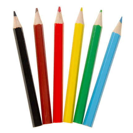 Space Halfsize Colouring Pencils - 6 Pack