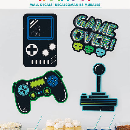 Gamer Birthday Wall Decals - 4 Pack
