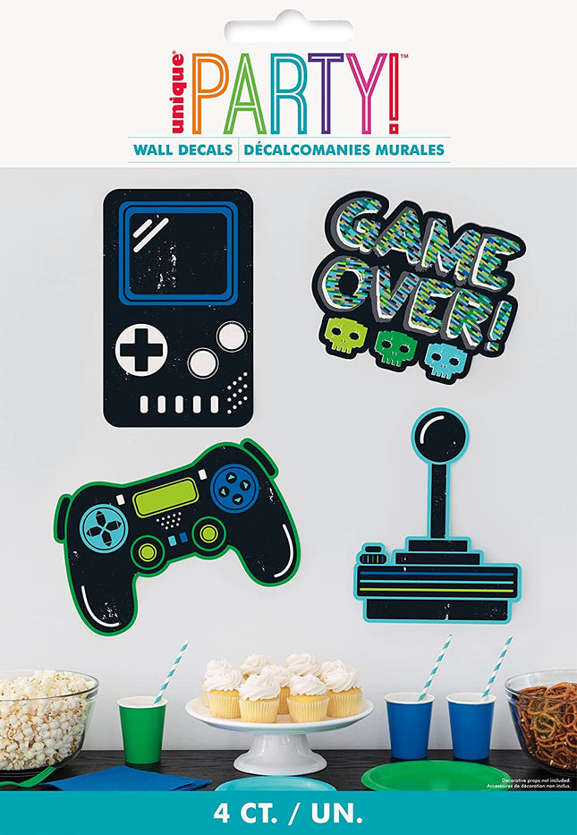 Gamer Birthday Wall Decals - 4 Pack