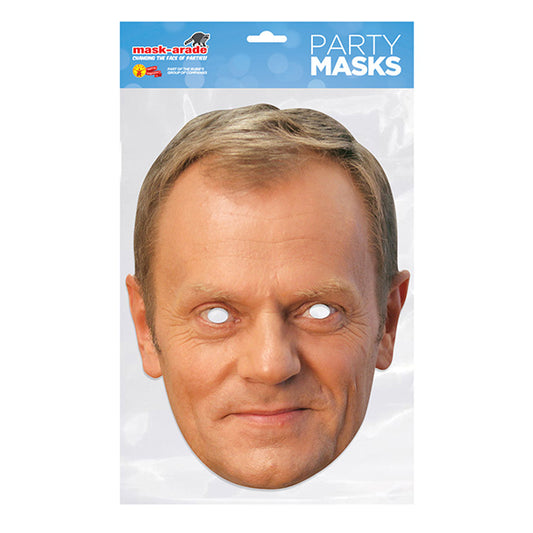 Donald Tusk Party Mask – Full Face Cardboard Mask Eye Cut-Outs Parties