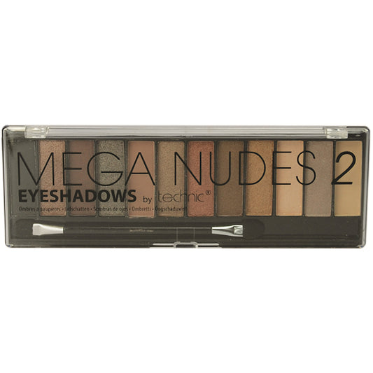 Technic Cosmetics 12 Colour Eyeshadow Palette - Mega Nudes 2