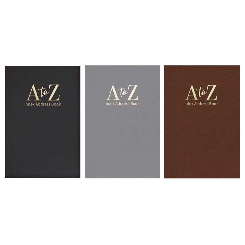 Pocket Exec Padded Address Book - Assorted A-Z Contacts Organizer Business Directory