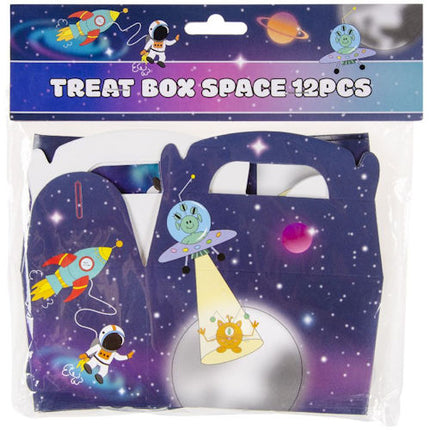 Space Small Treat Boxes - 12 Pack