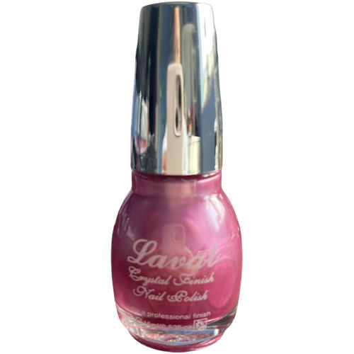 Laval Cosmetics Crystal Finish Nail Polish - Ultra Pink Glossy Finish Chip-Resistant Formula Quick-Drying Nail Varnish