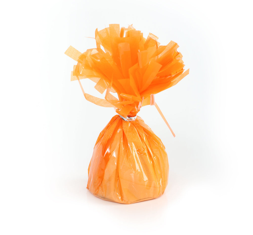 Large Pastel Orange Foil Balloon Weight – Balloon Anchor Shiny Weighted Decorative Base Parties Celebrations