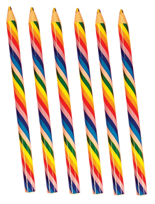 Jumbo Rainbow Pencils - 6 Pack