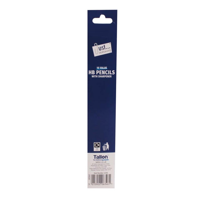 10 HB Pencils & Sharpener