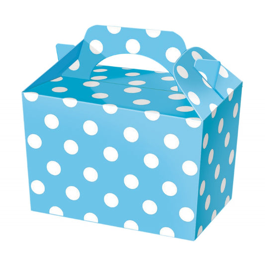10 Blue Polka Dot Boxes