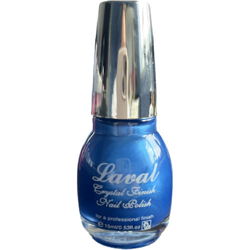 Laval Cosmetics Crystal Finish Nail Polish - Blue Lightning