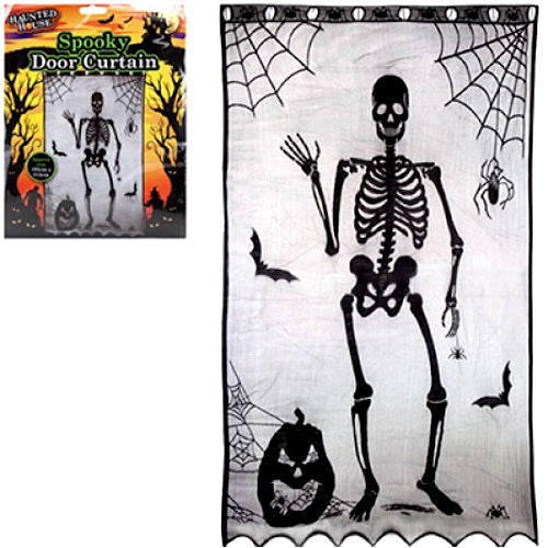 Halloween Skeleton Door Curtain - 102cm x 213cm