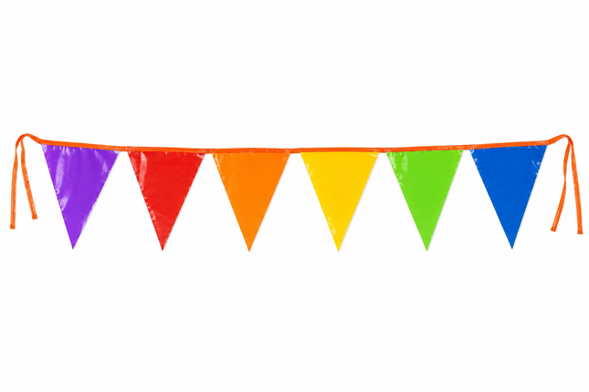 10m Multicoloured Triangle Bunting