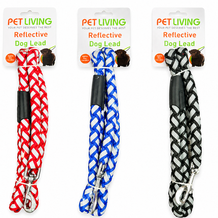 Reflective Dog Lead - (3 Assorted)