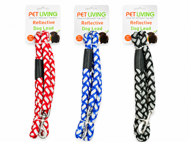 Reflective Dog Lead - (3 Assorted)