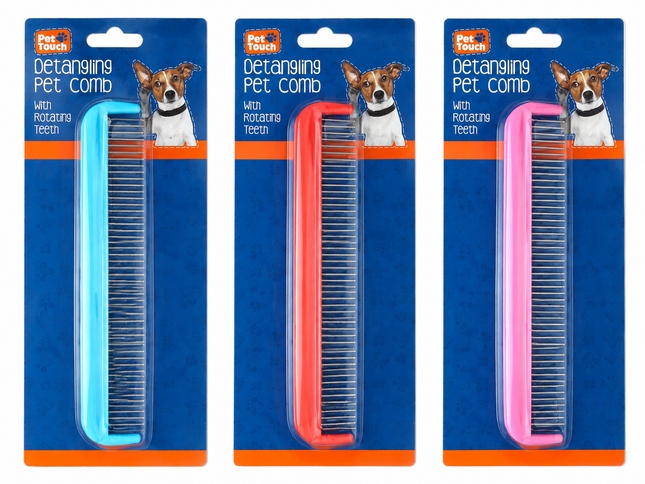 Detangling Pet Comb - (3 Assorted)