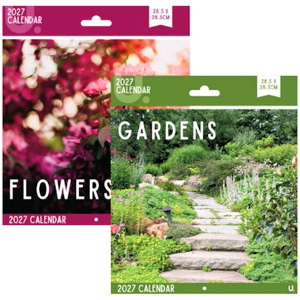 2027 Square Calendar Flowers / Gardens