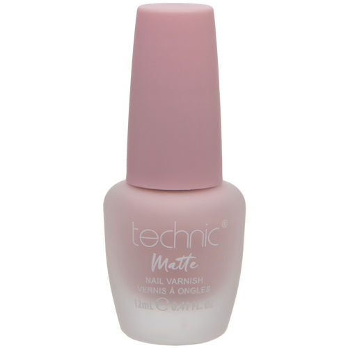 Technic Cosmetics Matte No Shine Nail Polish Pastel Pink Natural Nude Matte Belle 12ml - Nail Colour Matte Finish Long-lasting
