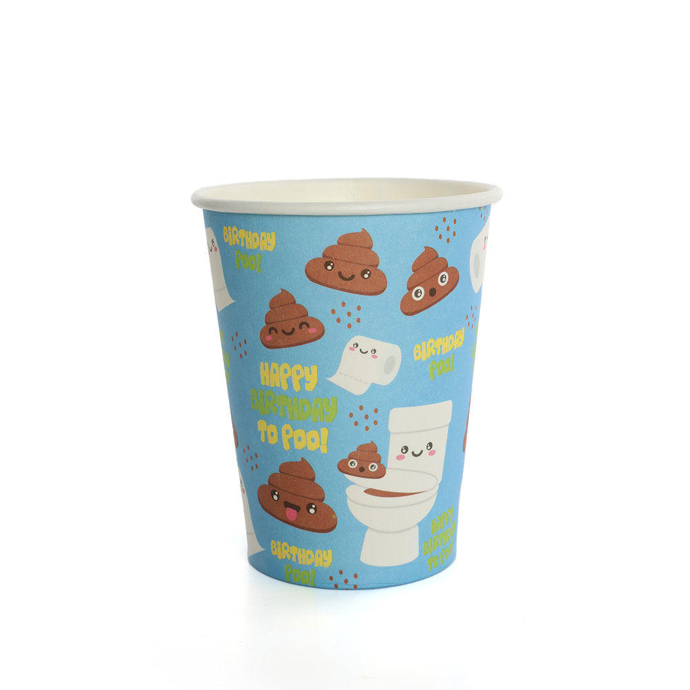 16 Emoji Poo Paper Party Cups