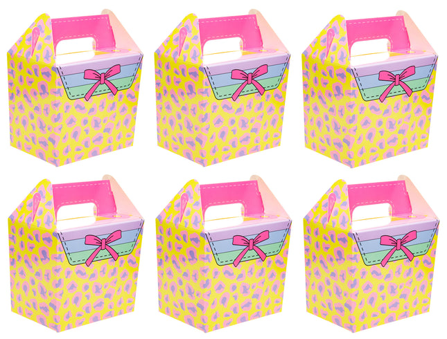 Girls Handbag Party Food Lunch Boxes - 6 Pack