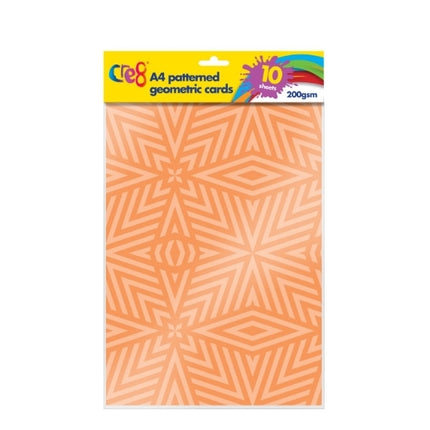 10 Geometric A4 Card Sheets