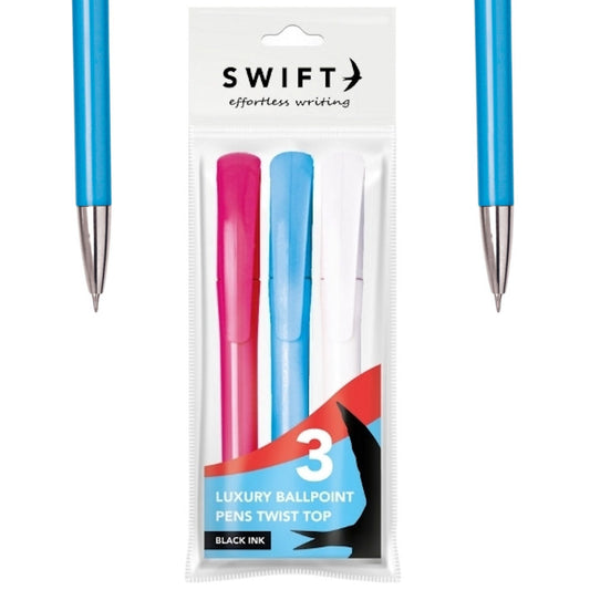 Luxury Twist Assorted Pens 3 Pack