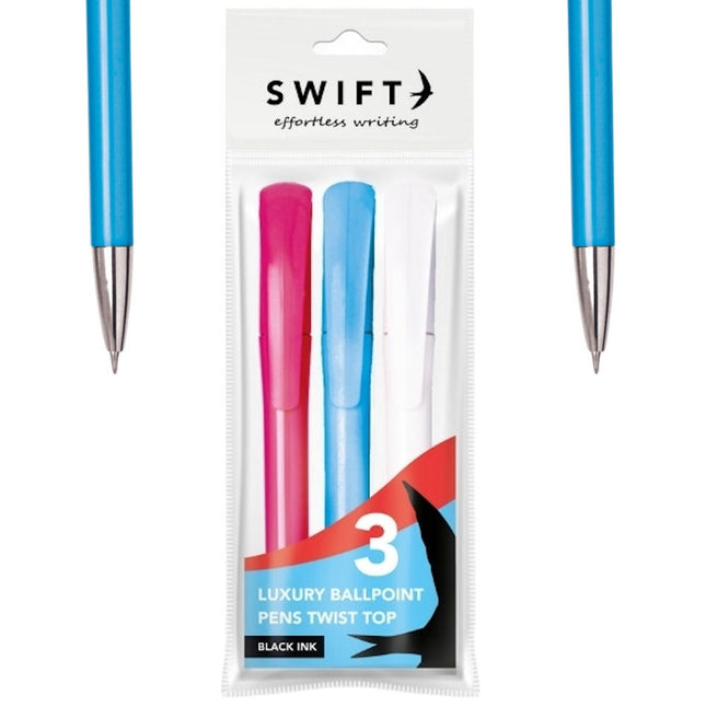 Luxury Twist Assorted Pens - 3 Pack