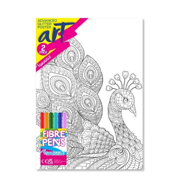 2 Advanced A4 Glitter Art Posters