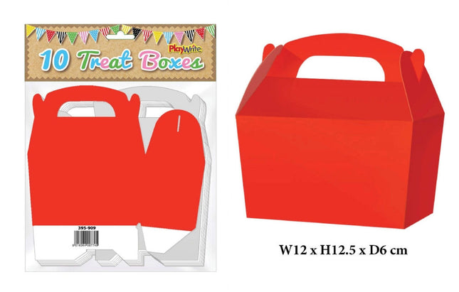 Red Treat Boxes - 10 Pack