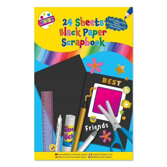 24 Sheet Black Paper Scrapbook