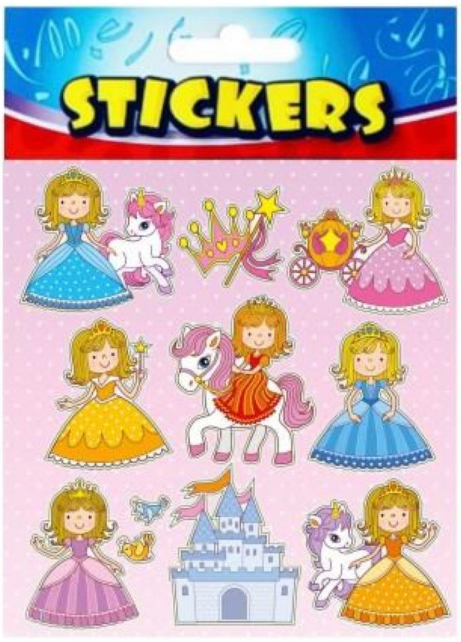 Princess Sticker Sheets - 6 Pack