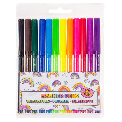Fibre Tip Pens- 12 Pack