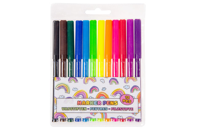 Fibre Tip Pens- 12 Pack