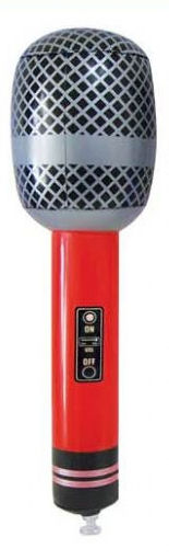 Inflatable 25cm Microphone - Red