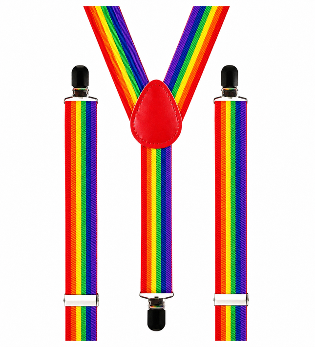 Rainbow Pride Braces Adjustable Adult Suspenders