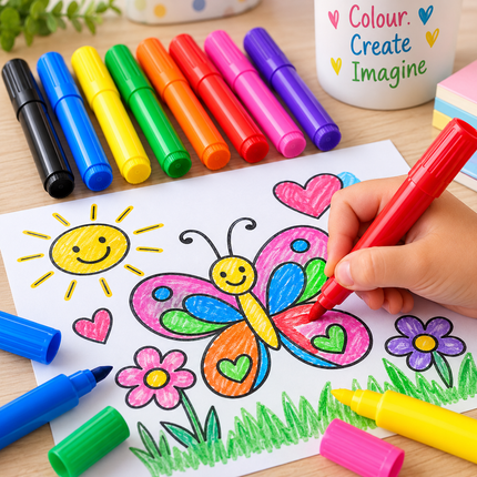 8 Jumbo Fibre Pens