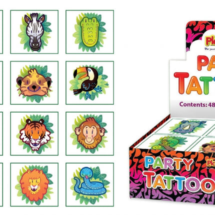 Jungle Tattoos - 12 Pack