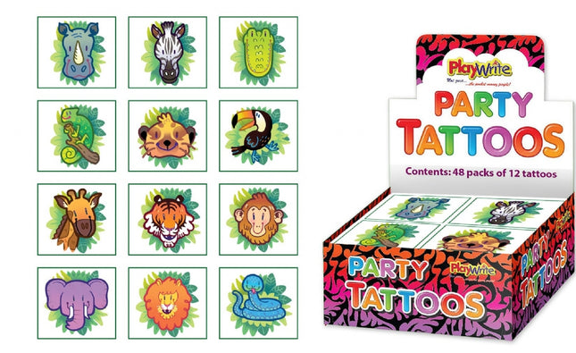 Jungle Tattoos - 12 Pack